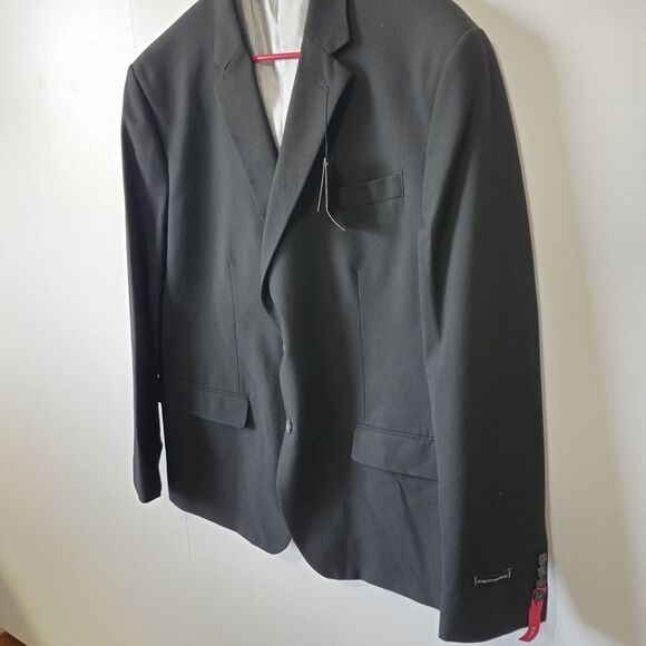 J Ferrar Black Super Slim Fit Blazer 46R NWT Stretch 2 Button Suit Jacket - Picture 2 of 16
